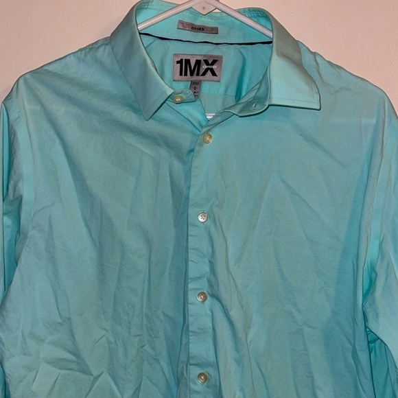 🌹EXPRESS 1MX FITTED BUTTON DOWN SHIRT - Picture 2 of 5